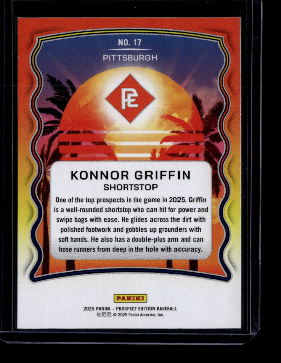 2025 Panini Prospect Prepping for the Pros Red 17 Konnor Griffin Rookie 102/199