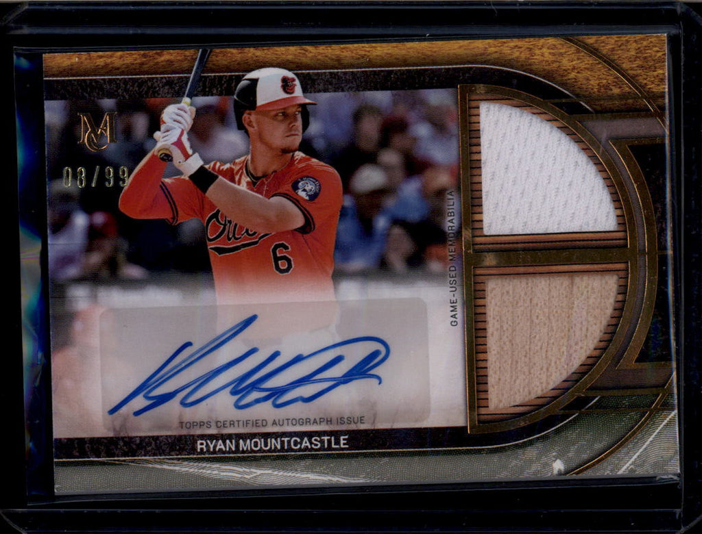 2025 Topps Museum Signature Swatches Copper Ryan Mountcastle Bat Jersey Auto /99