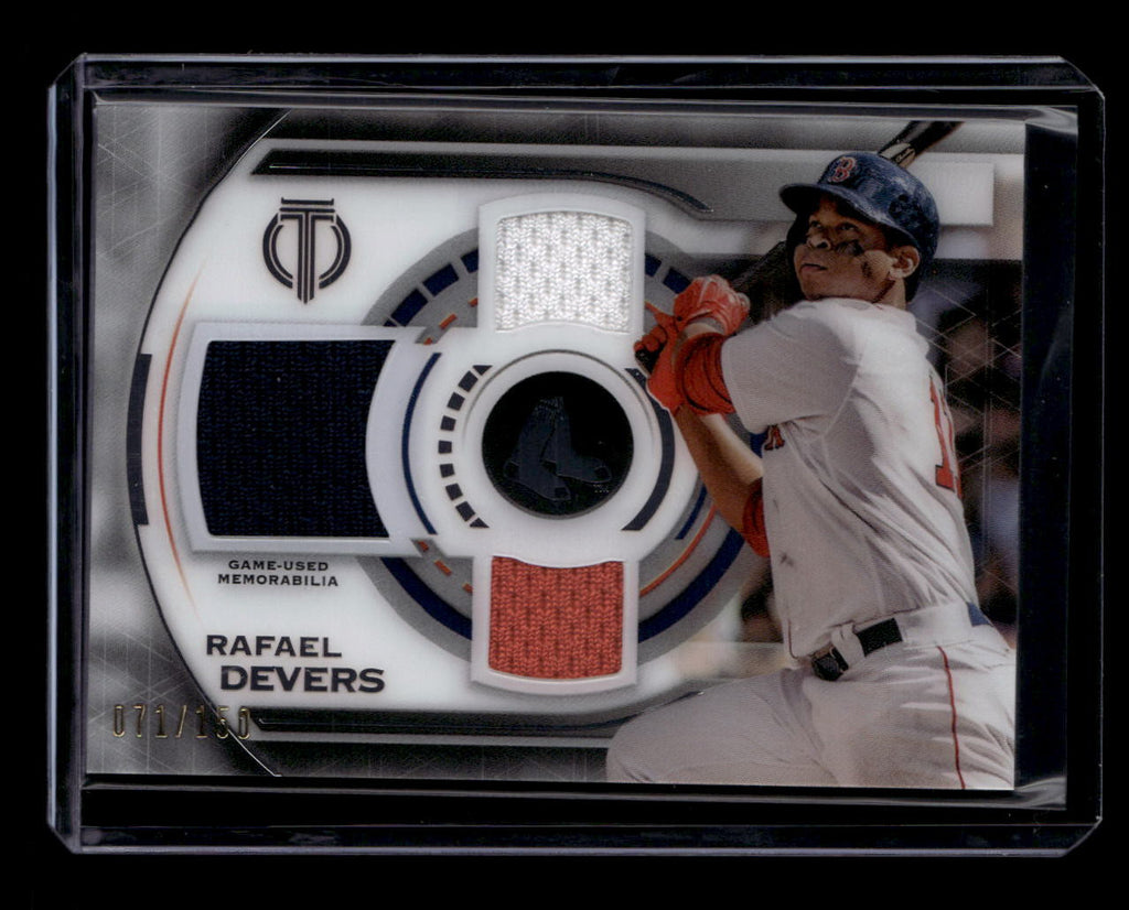2019 Topps Tribute Triple Relics TTRRD Rafael Devers Triple Jersey 71/150