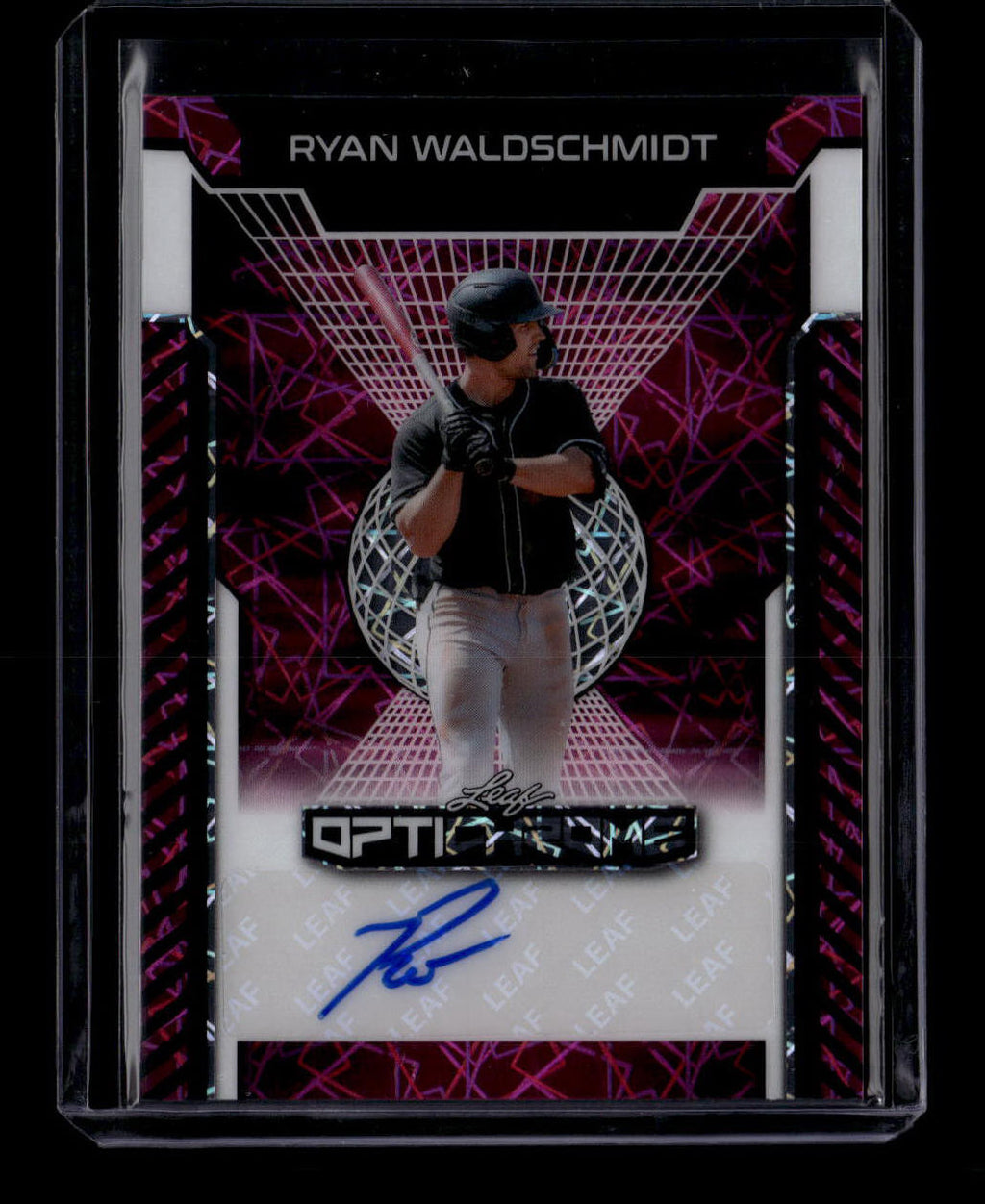 2025 Leaf Optichrome Pink Lazer barw1 Ryan Waldschmidt Rookie Auto 8/8