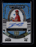 2025 Leaf Optichrome Draft History Blue Shimmer Tyler Bremner Rookie Auto 1/7