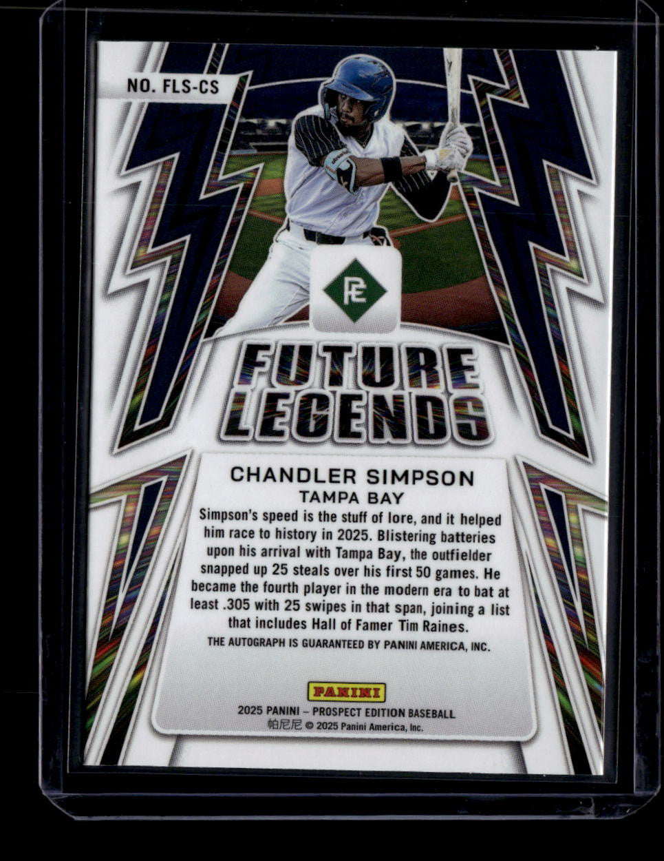 2025 Panini Prospect Edition Future Legends Signatures Chandler Simpson RC Auto