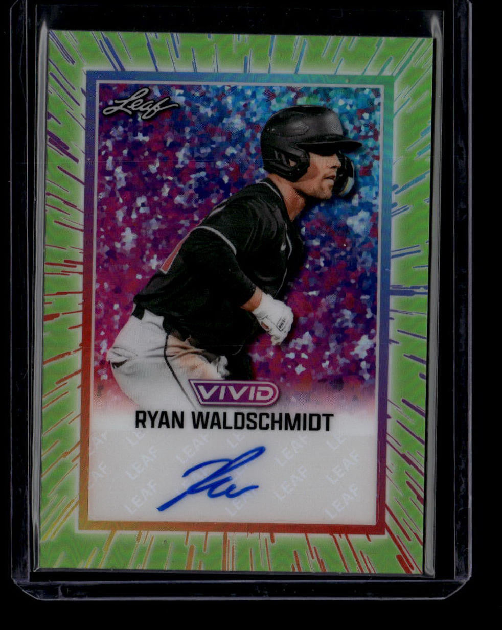 2025 Leaf Vivid Autographs Prismatic Green barw1 Ryan Wladschmidt RC Auto 5/8