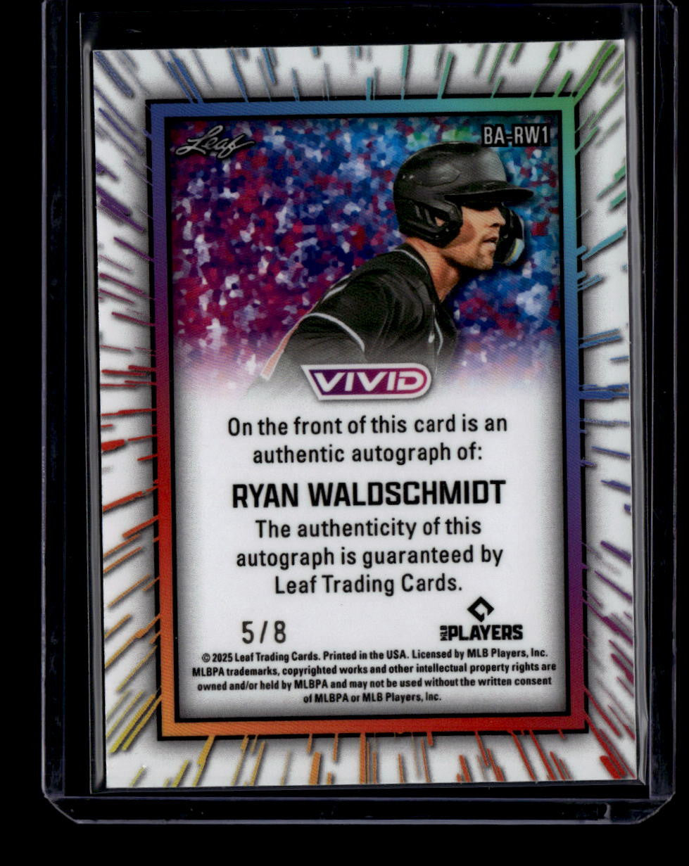 2025 Leaf Vivid Autographs Prismatic Green barw1 Ryan Wladschmidt RC Auto 5/8