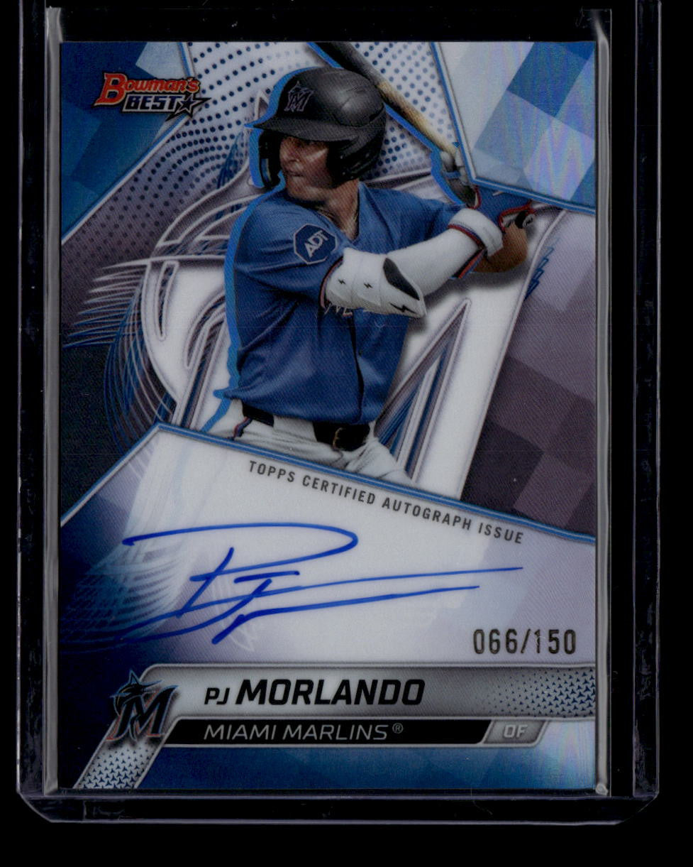 2025 Bowman's Best of Autographs Blue Refractor PJ Morlando Rookie Auto 66/150