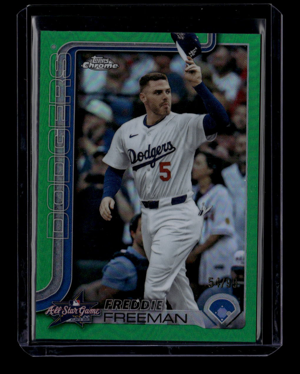 SOLD 183727 2025 Topps Chrome Update '25 All-Star Game Green Refractor Freddie Freeman 54/99