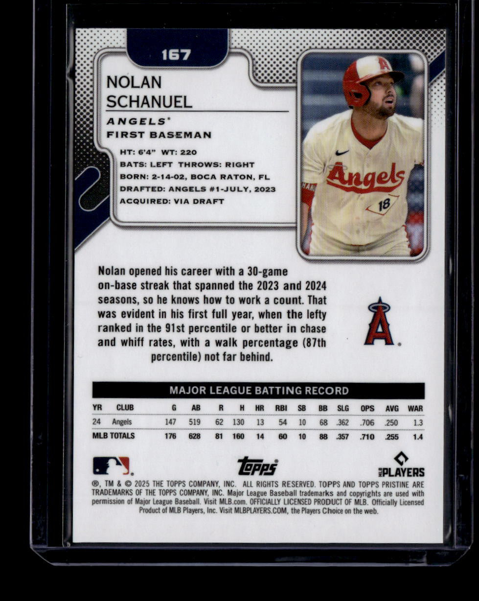 2025 Topps Pristine Gold Refractor 167 Nolan Schanuel 19/50