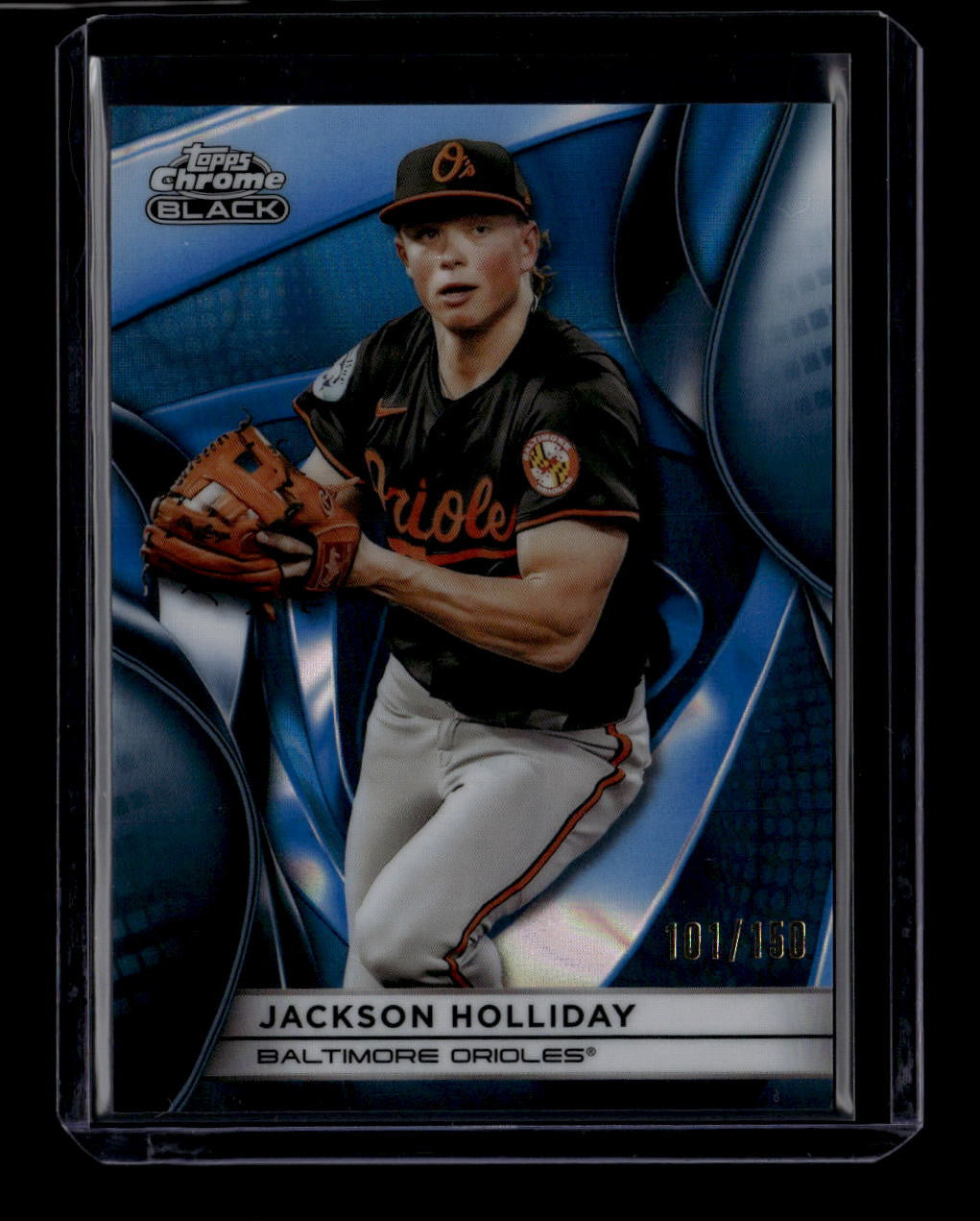 2025 Topps Chrome Black Blue Lava Refractor 43 Jackson Holliday 101/150