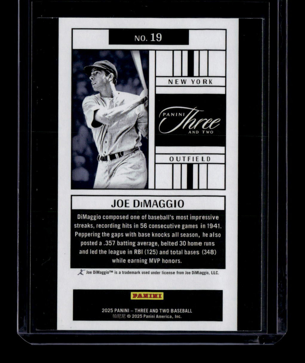 2025 Panini Three and Two Award Winning 19 Joe DiMaggio 1/99