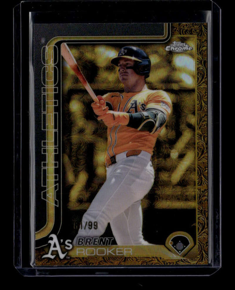 SOLD 183741 2025 Topps Chrome Gilded Collection 74 Brent Rooker 61/99