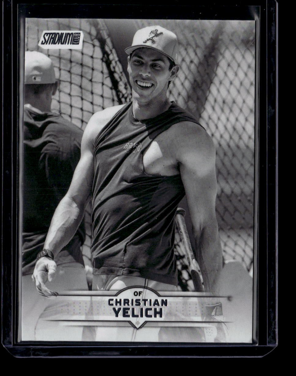 2025 Stadium Club Black and White 171 Christian Yelich