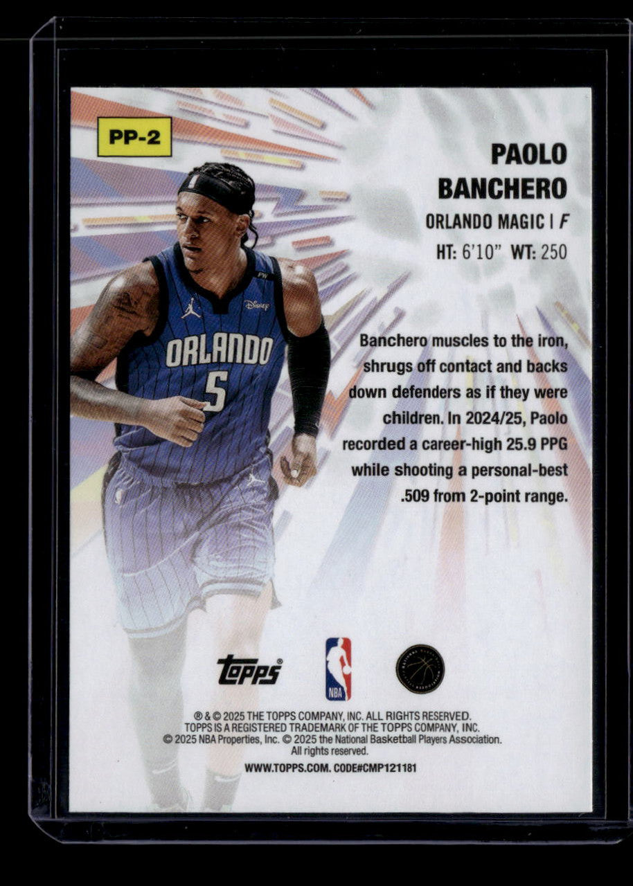 2025-26 Topps Power Players Green Holo Foil pp2 Paolo Banchero 96/99