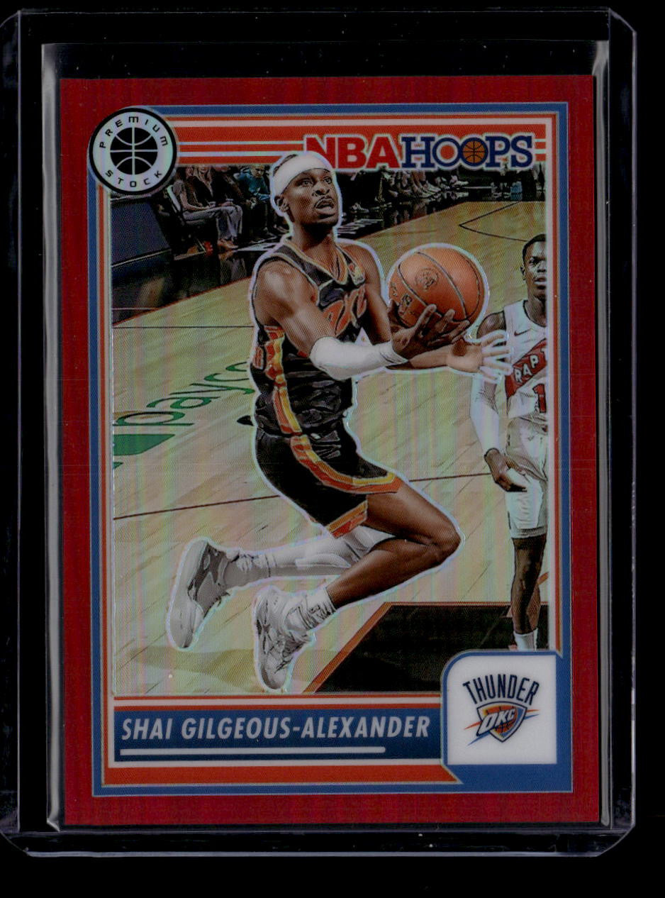 2023-24 Hoops Premium Stock Red Prizm 147 Shai Gilgeous-Alexander 8/275