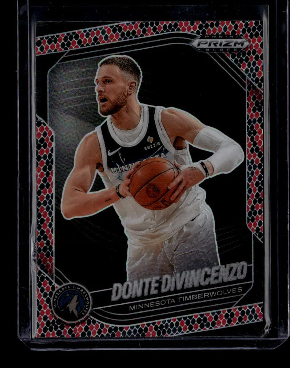 2024-25 Panini Prizm Black Prizms Snakeskin Refractor 51 Donte DiVincenzo