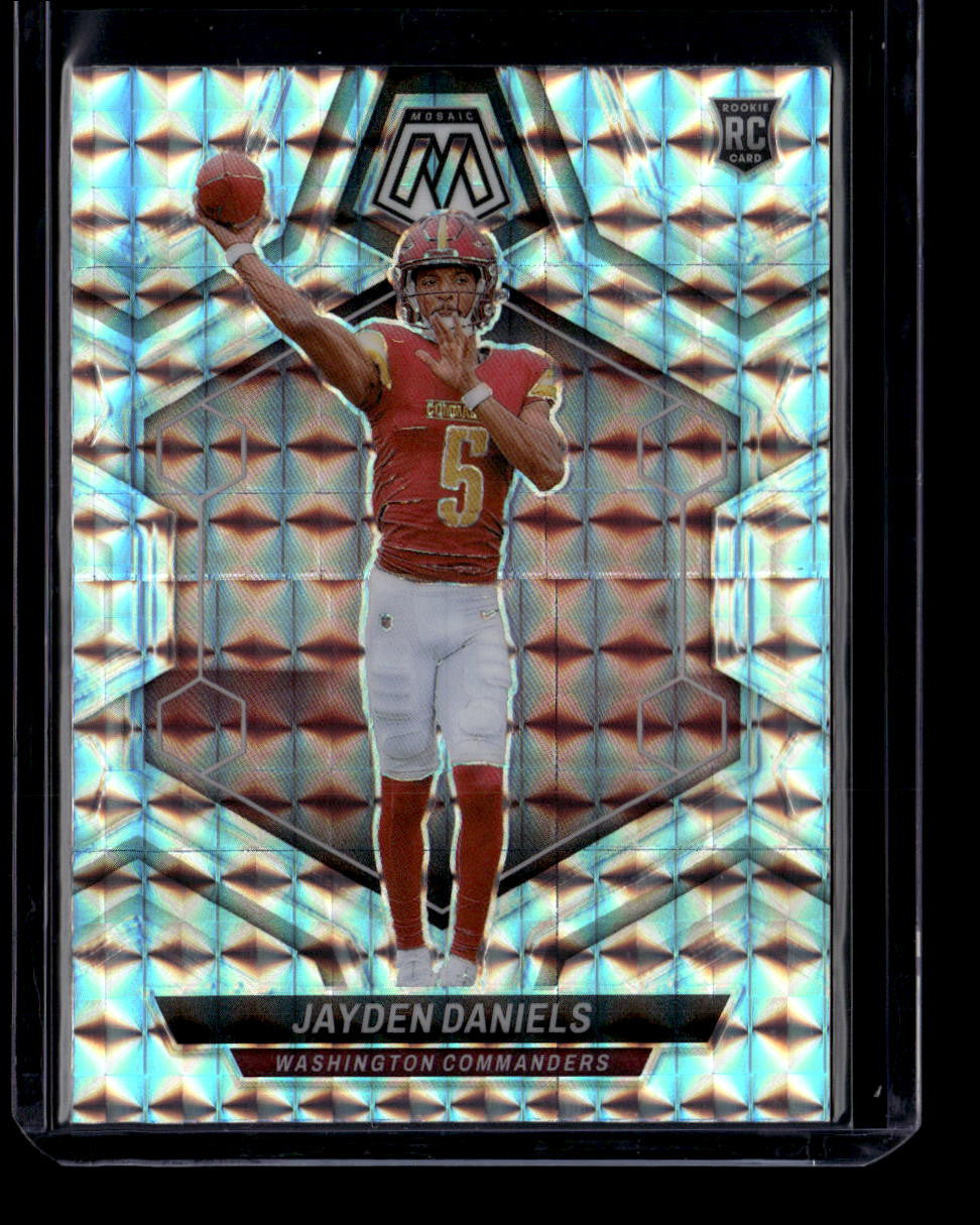 SOLD 183768 2024 Panini Mosaic Mosaic Silver Refractor 302 Jayden Daniels Rookie