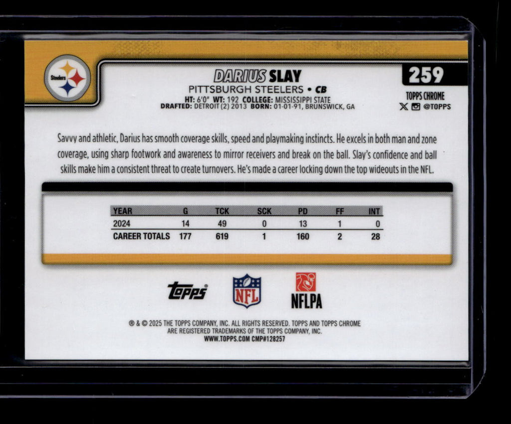 2025 Topps Chrome Gold Geometric Refractor 259 Darius Slay 44/50
