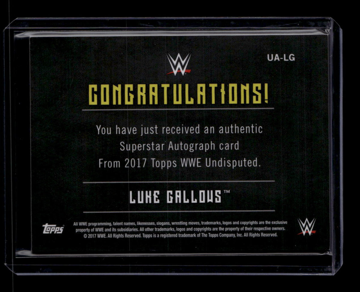 2017 Topps WWE Undisputed Autographs UALG Luke Gallows Auto 195/199