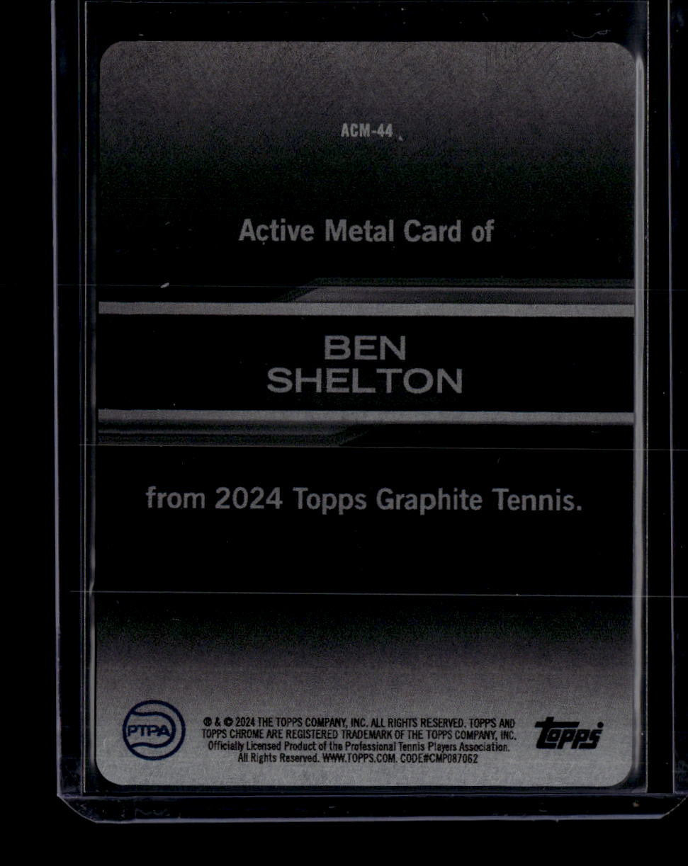 SOLD 183804 2024 Topps Graphite Active Metal acm44 Ben Shelton Rookie