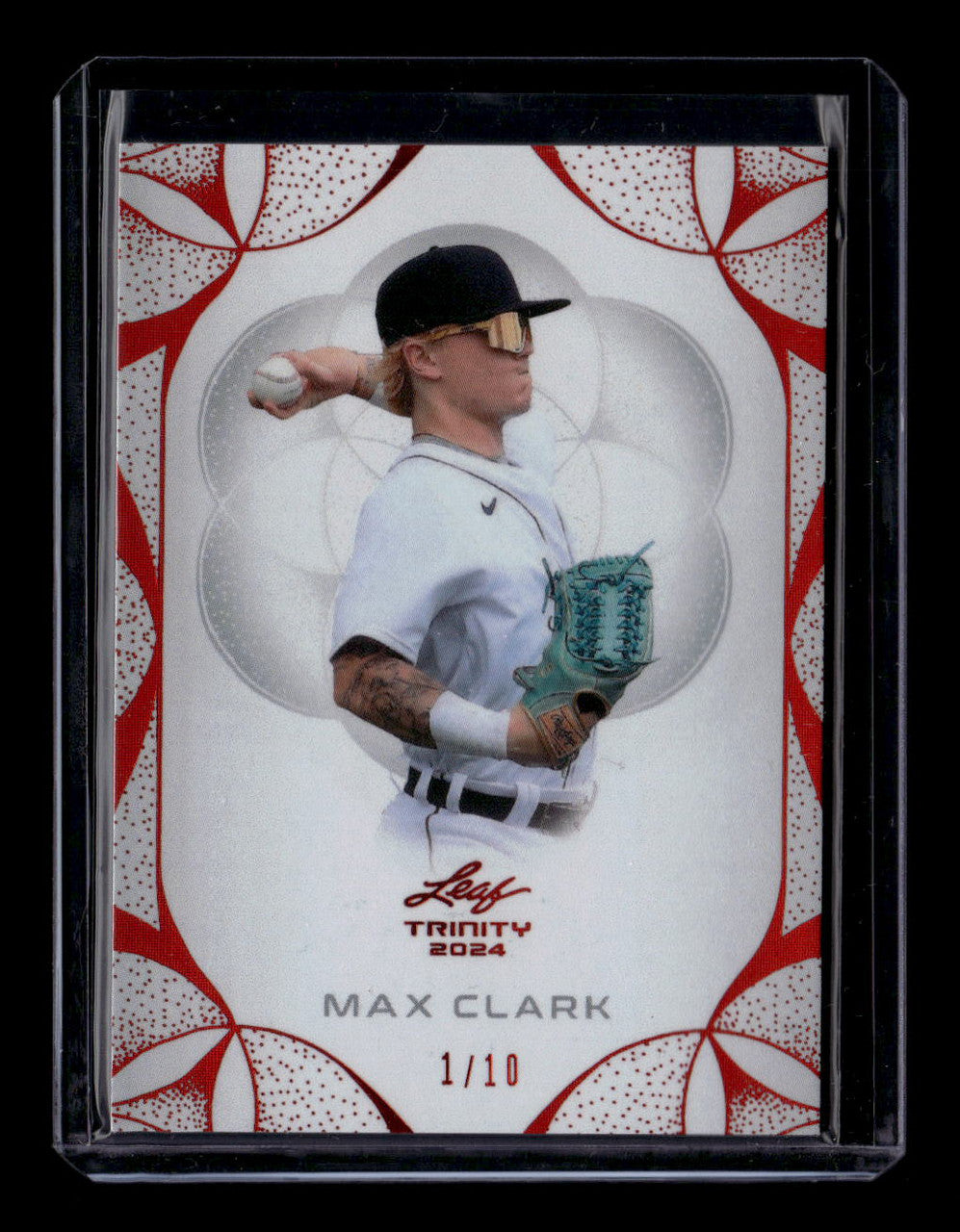 SOLD 183805 2024 Leaf Trinity Red 144 Max Clark Rookie 1/10