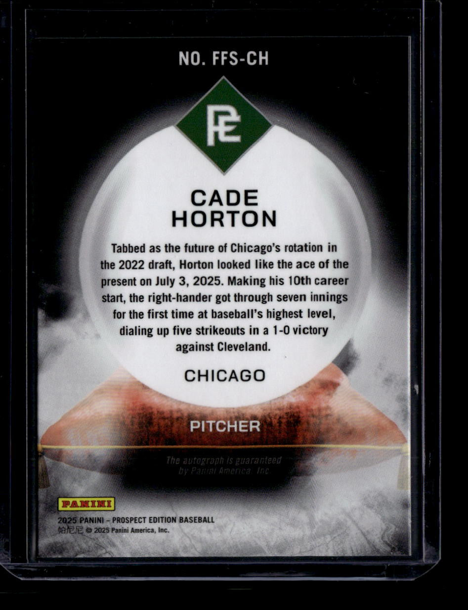 2025 Panini Prospect Edition Franchise Futures Signature Cade Horton RC Auto 117