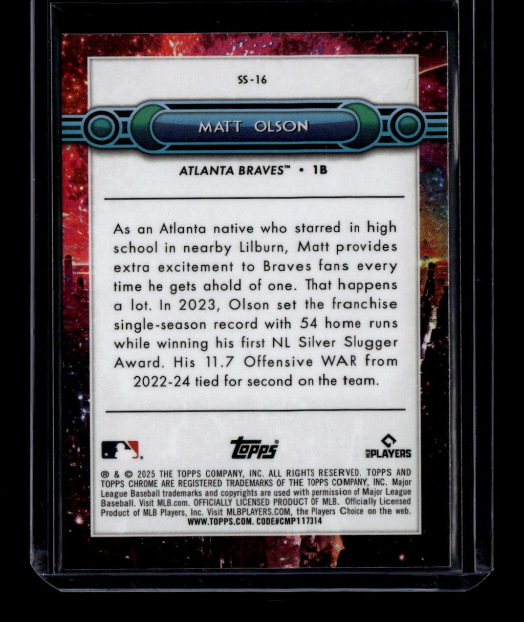 2025 Topps Fanatics Fest Cosmic Chrome Swinging for the Stars ss16 Matt Olson
