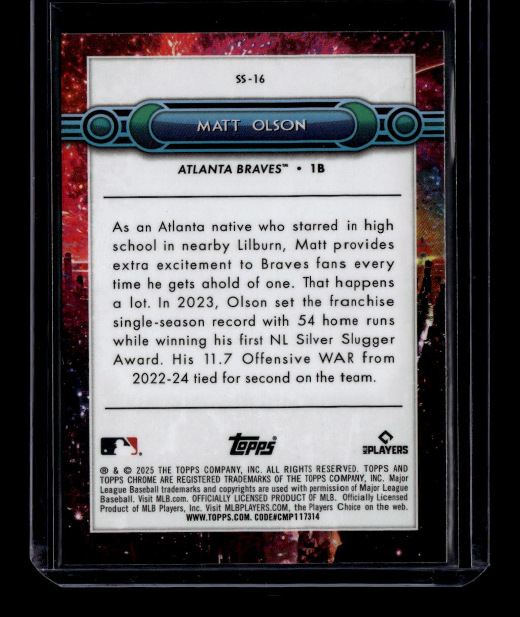 2025 Topps Fanatics Fest Cosmic Chrome Swinging for the Stars ss16 Matt Olson