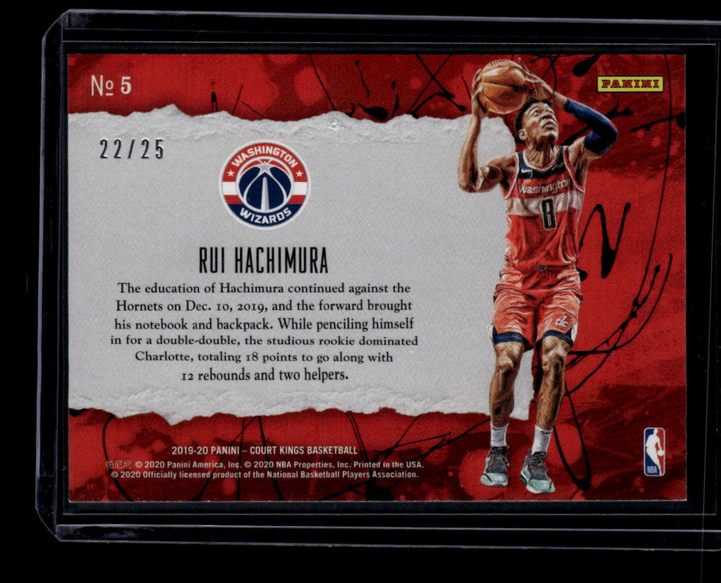SOLD 183826 2019-20 Court Kings First Steps Sapphire 5 Rui hachimura Rookie 22/25