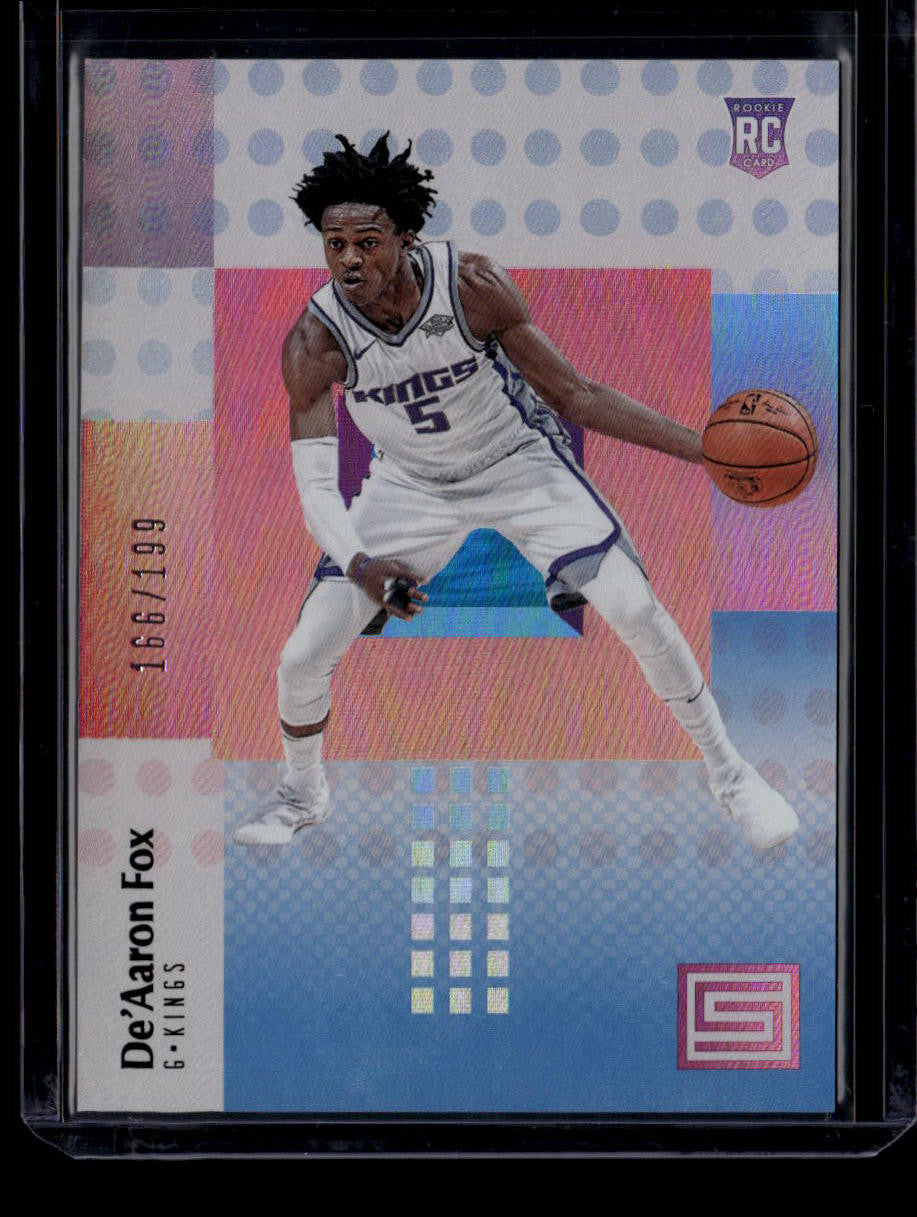 2017-18 Panini Status Blue 148 De'Aaron Fox Rookie 166/199