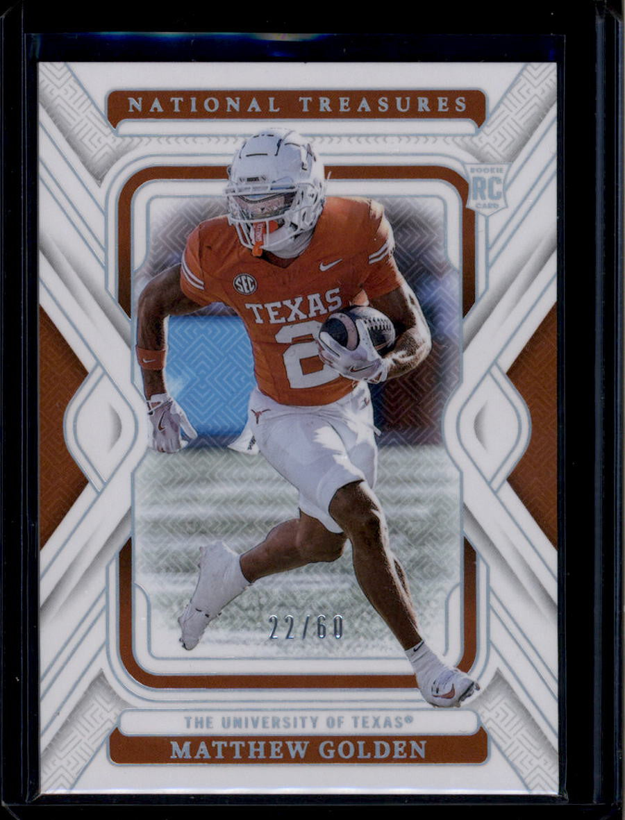 2025 Panini National Treasures Collegiate Century Silver Matthew Golden RC 22/60