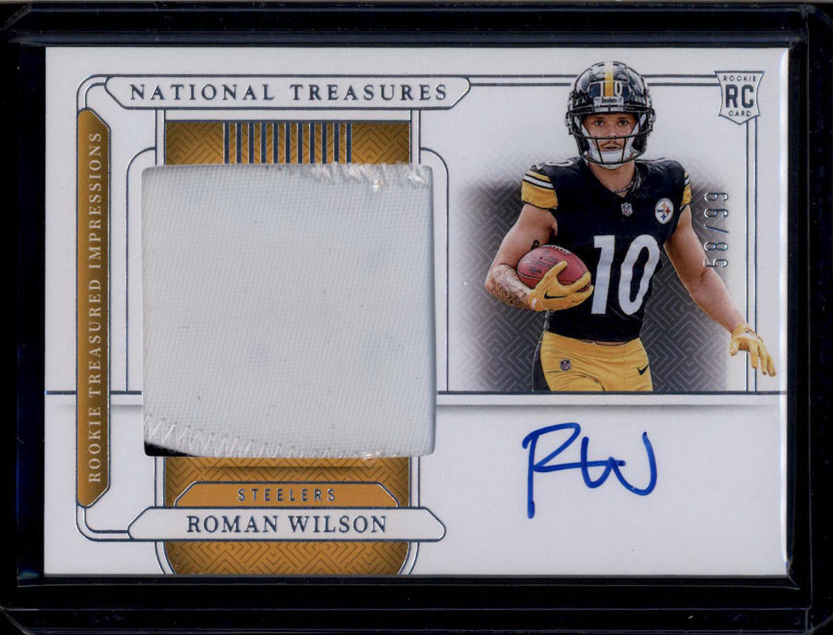 DELETE 183835 2024 National Treasures Treasured Impressions Roman Wilson RC Patch Auto 58/99