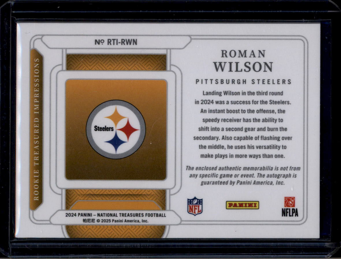 DELETE 183835 2024 National Treasures Treasured Impressions Roman Wilson RC Patch Auto 58/99