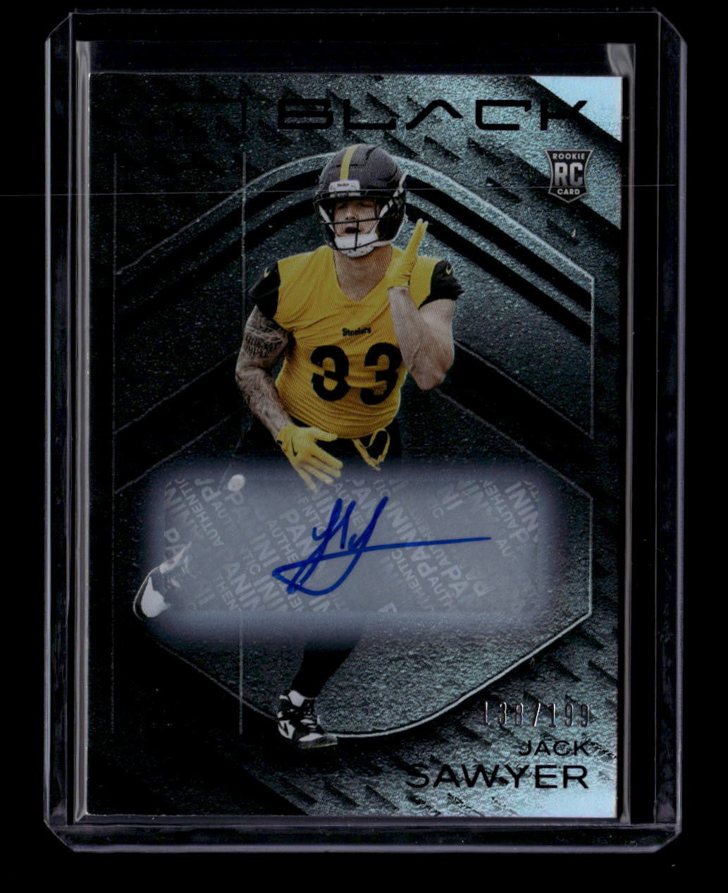 SOLD 183836 2025 Panini Black Rookies Autographs 155 Jack Sawyer Rookie Auto 138/199