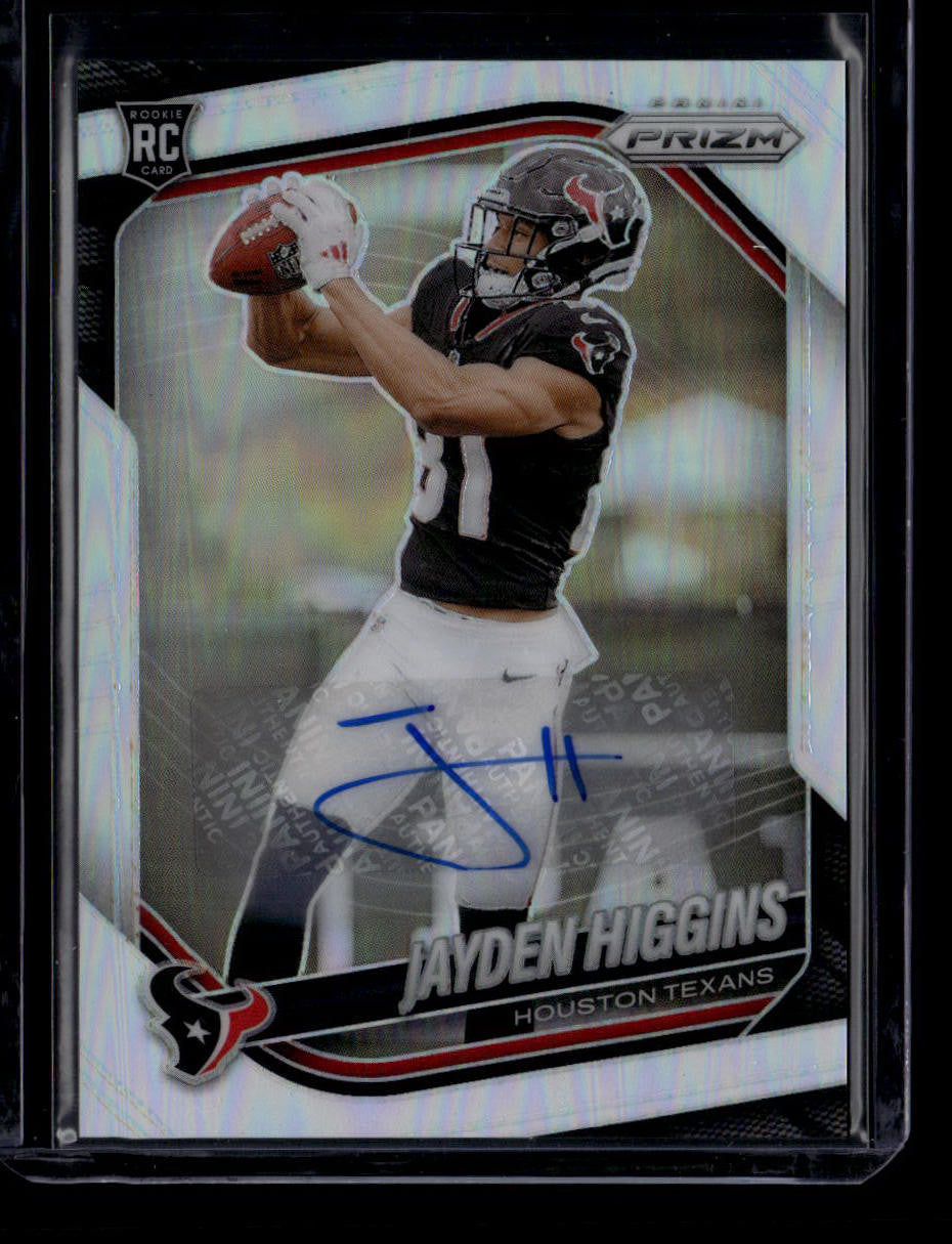 SOLD 183837 2025 Panini Prizm Autographs Prizms Silver 376 Jayden Higgins Rookie Auto