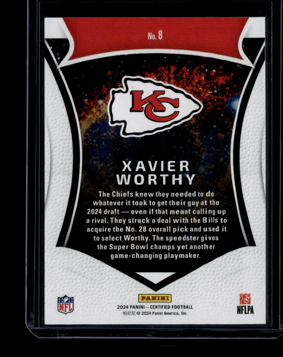 2024 Certified Certified Rookies Mirror Teal 8 Xavier Worthy Rookie 7/50