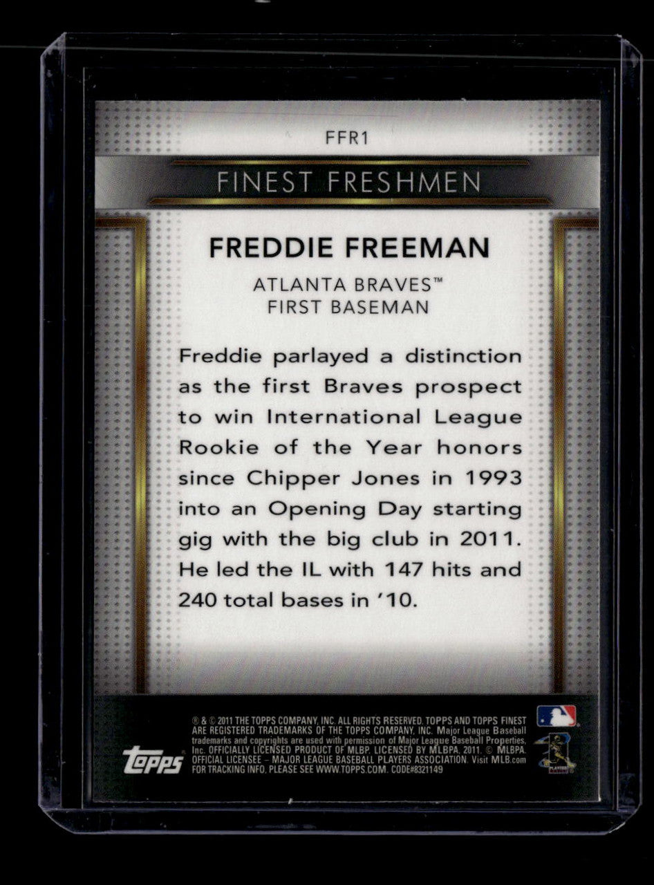2011 Finest Freshmen ffr1 Freddie Freeman Rookie