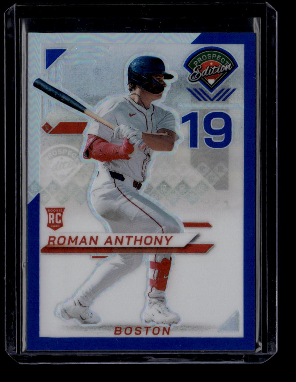 2025 Panini Prospect Edition Holo Prizms Blue Refractor 76 Roman Anthony RC /149