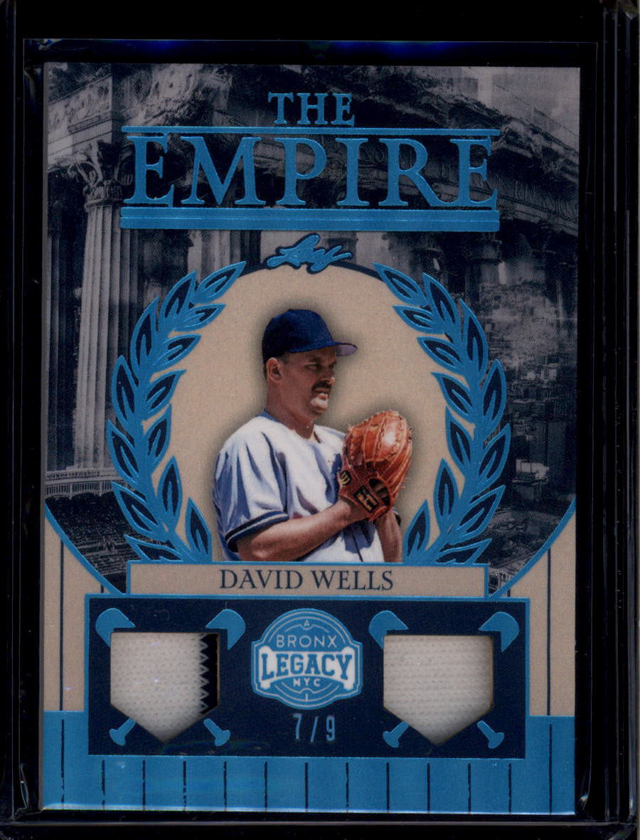 SOLD 183885 2025 Leaf A Bronx Legacy The Empire Memorabilia te12 David Wells Dual Jersey 7/9