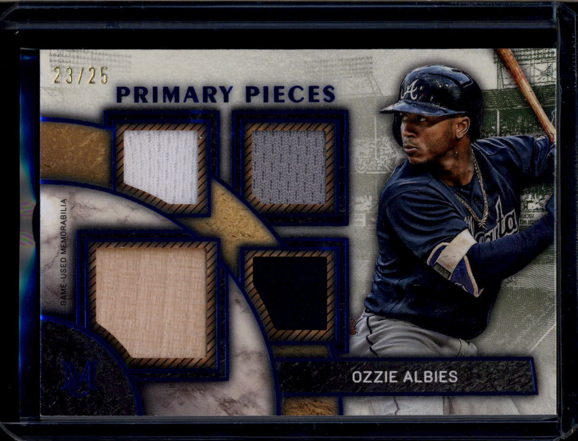 2025 Topps Museum Primary Pieces Relics Ozzie Albies Quad Bat Jersey 23/25