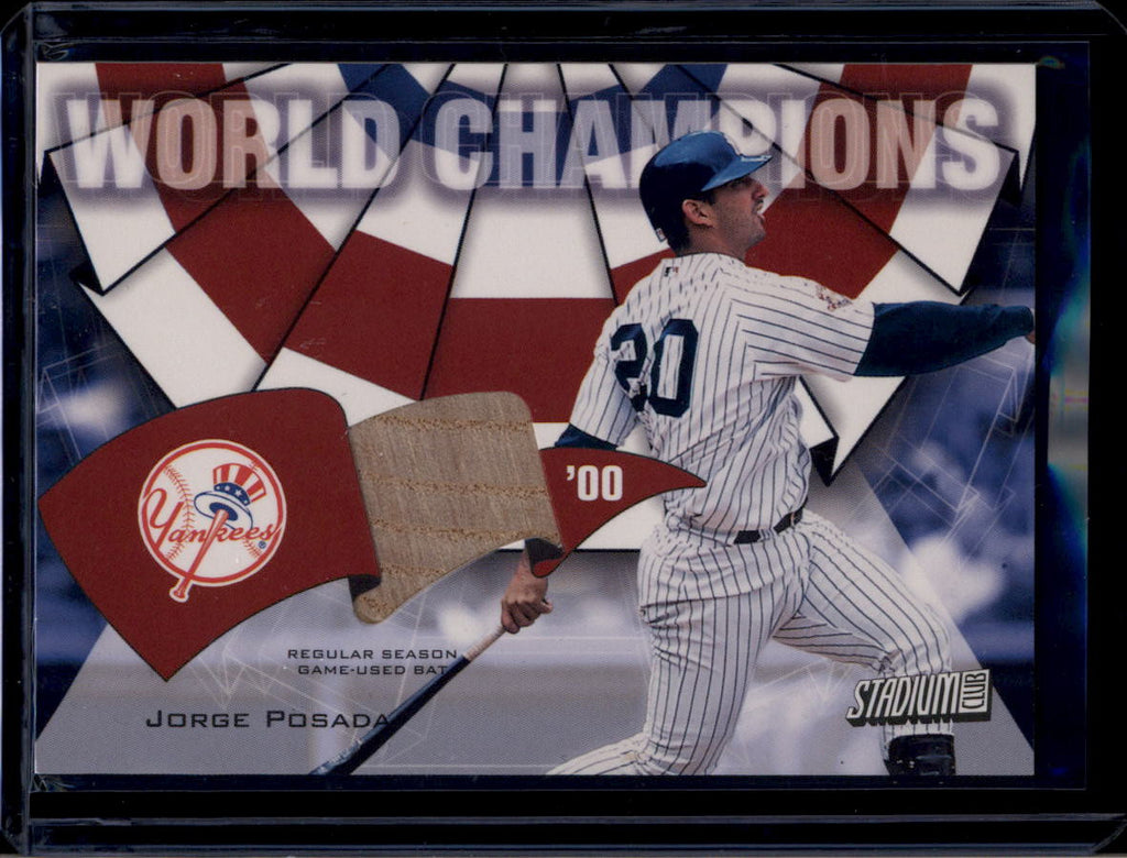2002 Stadium Club World Champion Relics WCJP Jorge Posada Bat
