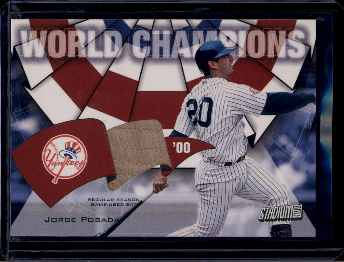 2002 Stadium Club World Champion Relics WCJP Jorge Posada Bat