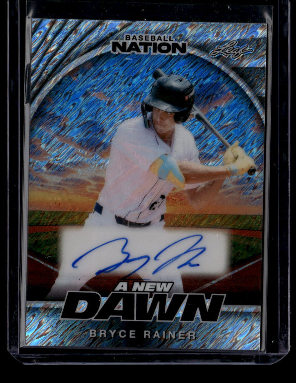 2025 Leaf Baseball Nation A New Dawn Silver Shimmer Bryce Rainer Rookie Auto /15