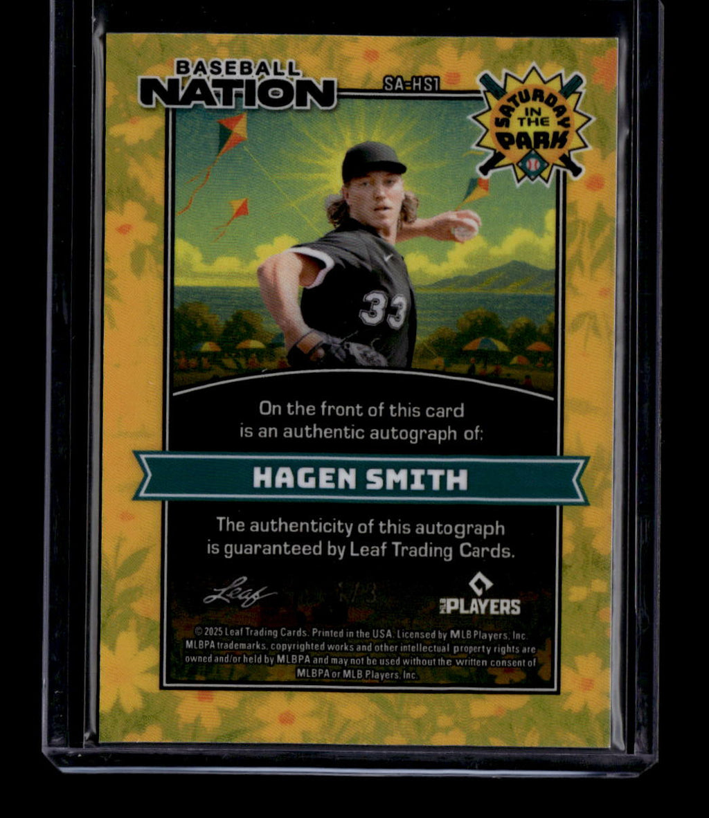2025 Leaf Nation Saturday in the Park Blue Lava sahs1 Hagen Smith Rookie Auto /3