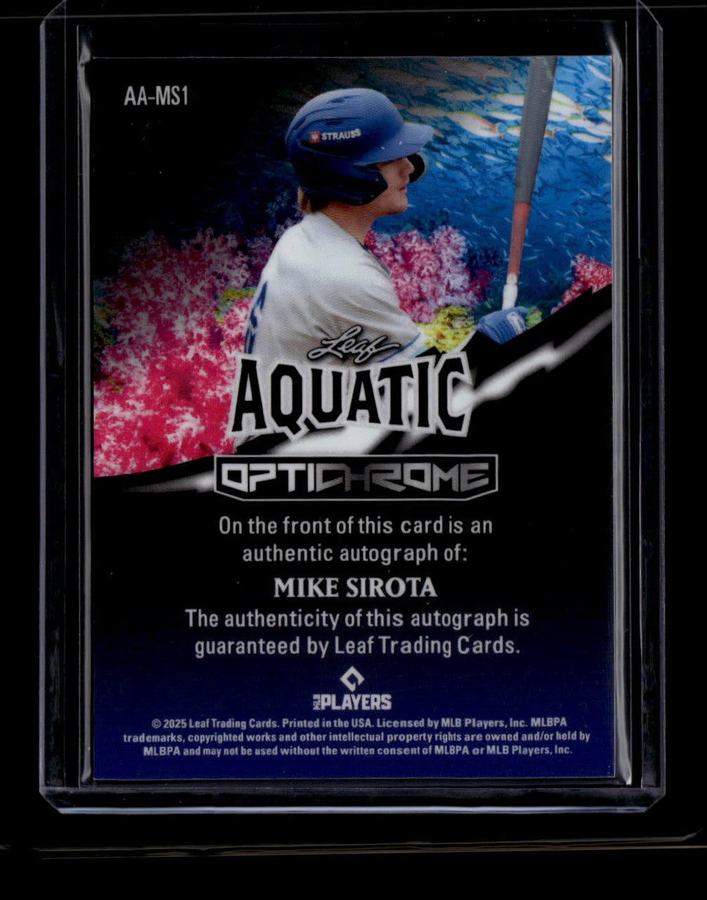 SOLD 183903 2025 Leaf Optichrome Aquatic Autograph Crystal Clownfish Mike Sirota RC Auto 1/1