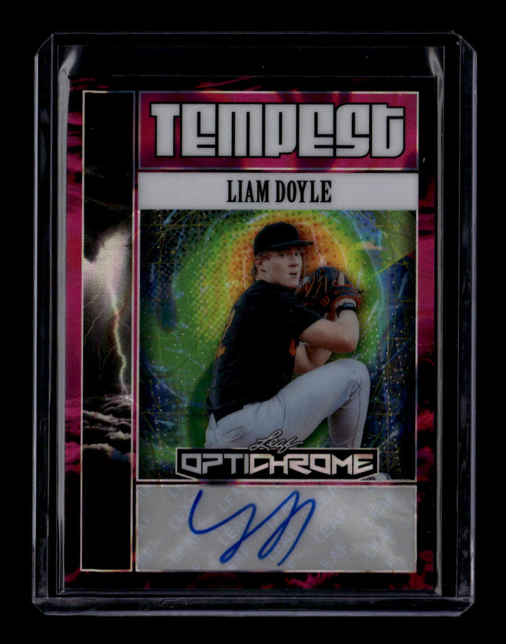 2025 Leaf Optichrome Tempest Pink Lava tald1 Liam Doyle Rookie Auto 6/8