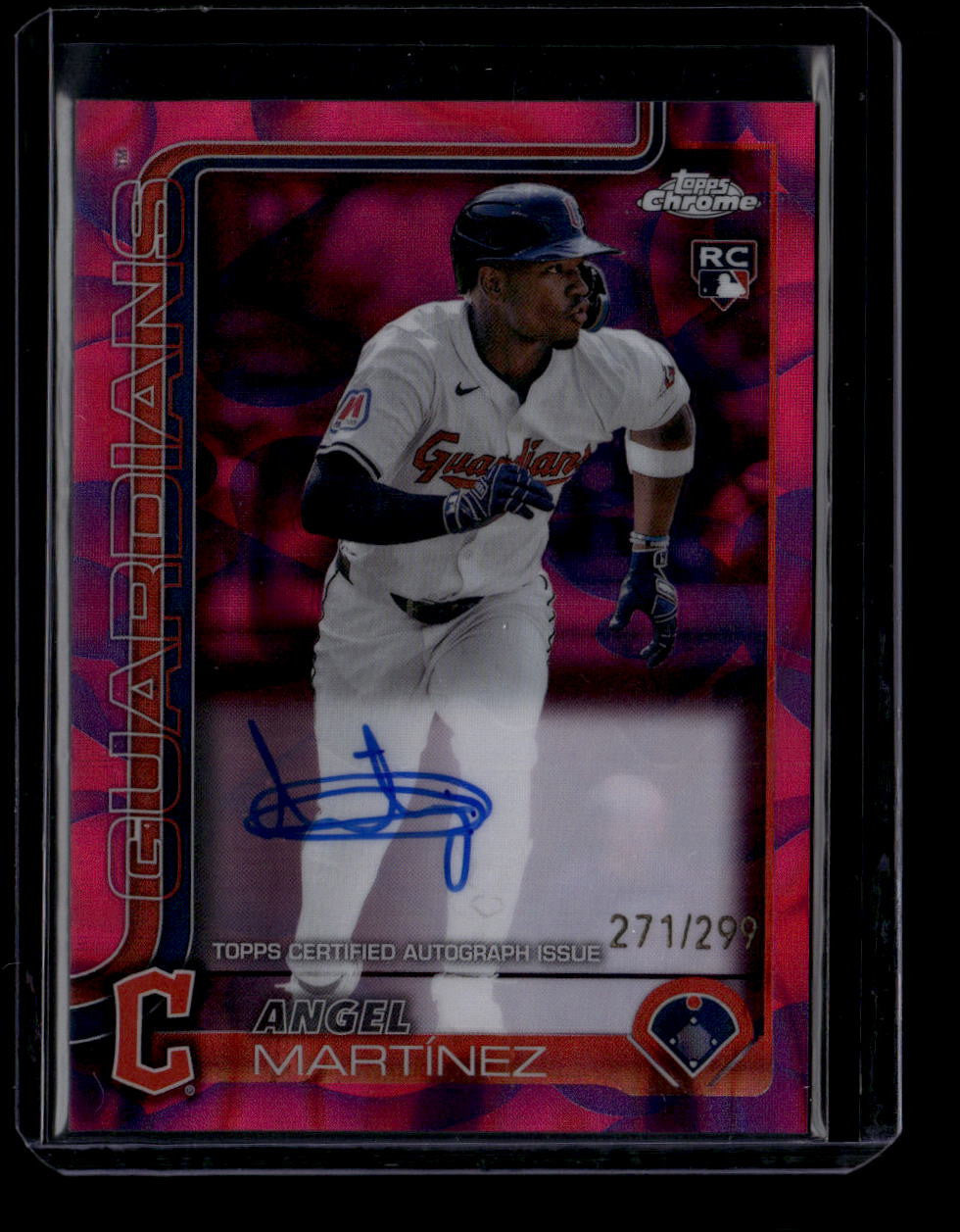 SOLD 183914 2025 Topps Chrome Update Magenta Purple Refractor Angel Martinez RC Auto 271/299