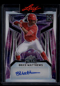 SOLD 183920 2023 Leaf Metal Autograph Pre-Production Proof Galaxy Brice Matthews RC Auto 1/1