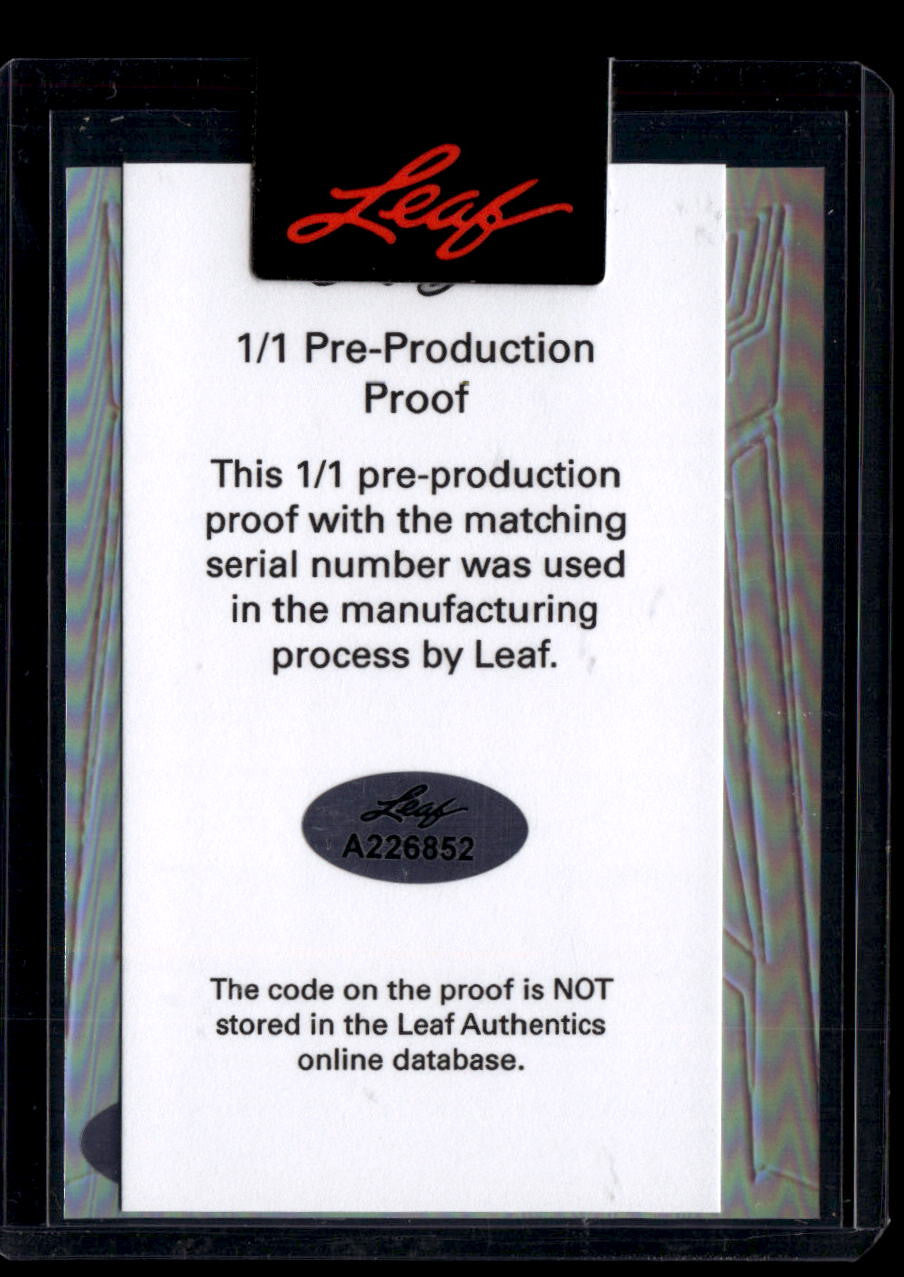 SOLD 183920 2023 Leaf Metal Autograph Pre-Production Proof Galaxy Brice Matthews RC Auto 1/1