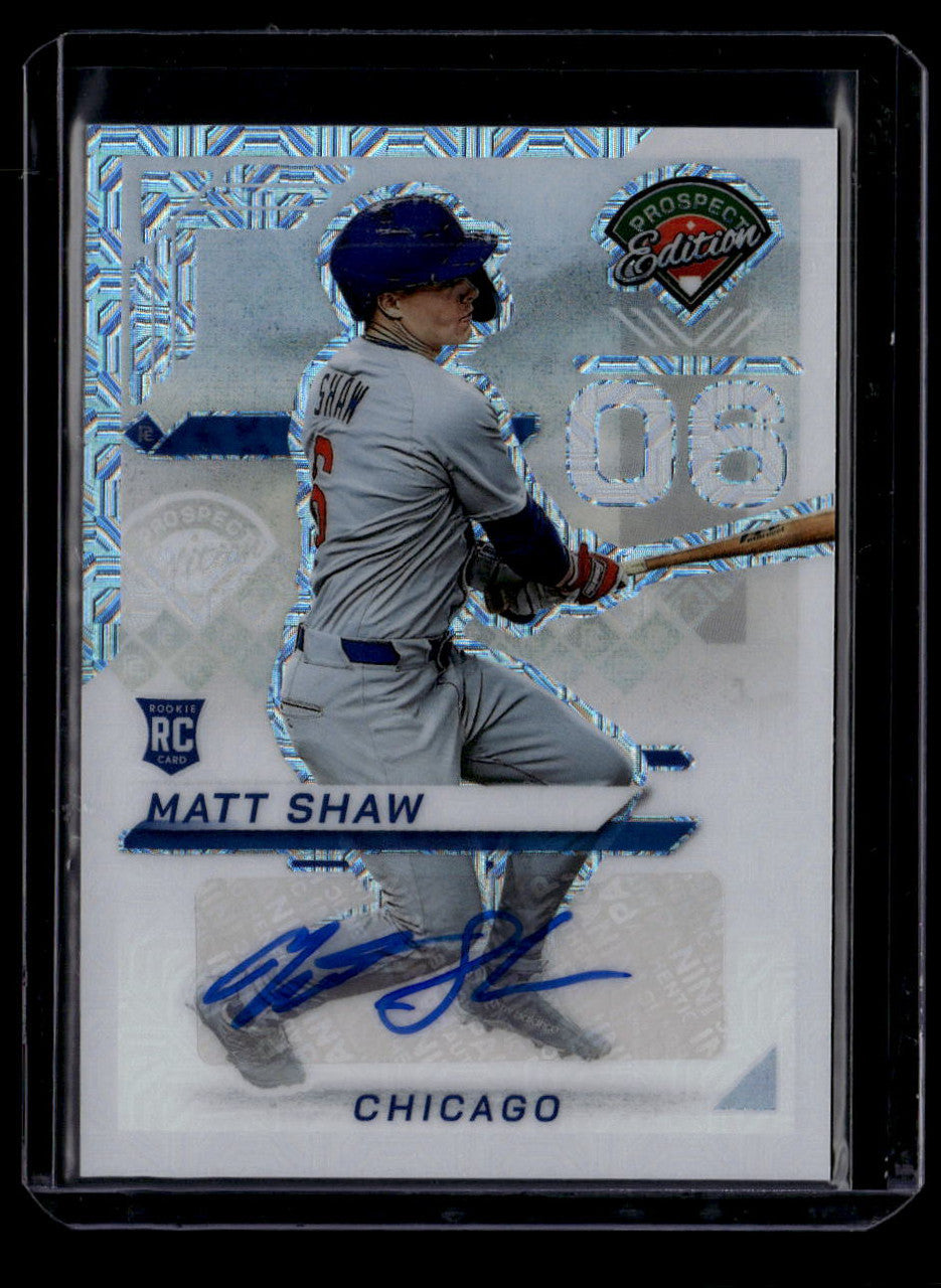 2025 Panini Prospect Edition Signatures Prizms Mojo 125 Matt Shaw RC Auto 16/25