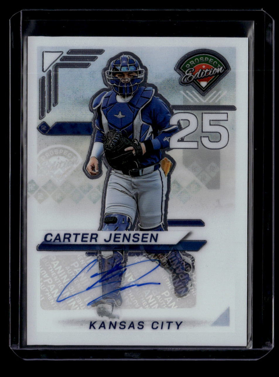 2025 Panini Prospect Edition Holo Ticket Signatures 154 Carter Jensen RC Auto