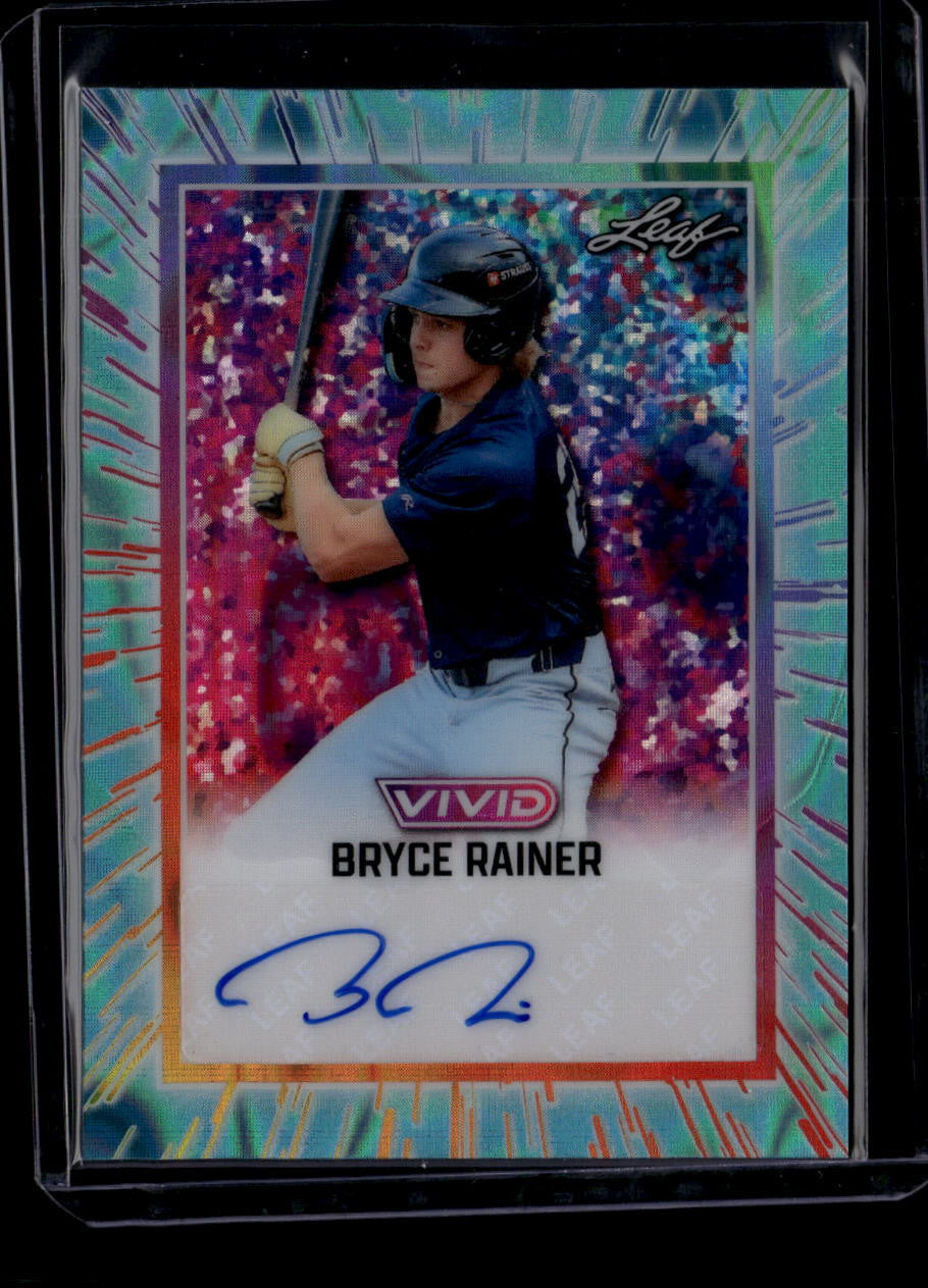 2025 Leav Vivid Autographs Lava Teal babr1 Bryce Rainer Rookie Auto 6/10